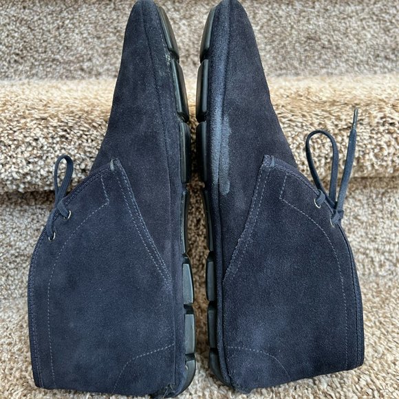 Prada Women's Navy Suede Ankle Booties - Picture 8 of 14
